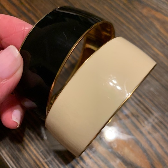 J. Crew Jewelry - 2 J Crew Enameled Bangle Bracelets